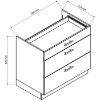 Obrazek Szafka Kuchenna Emily D90PC S/3 zielona mat