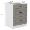 Obrazek Szafka kuchenna Stilo claygrey/biały 60d 3s bb