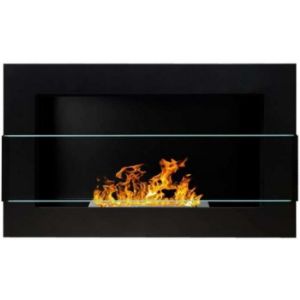 Obrazek Biokominek 650x400 czarny strukturalny z szybą