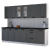 Obrazek Kuchnia Luna dustgrey/biały 260 bez blatu