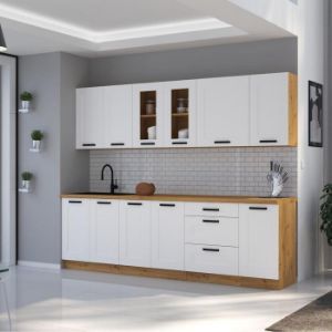 Obrazek Kuchnia Luna biały mat/artisan 260 bez blatu