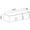 Obrazek Nadstawka szafy Smart SRN2 150 cm dąb sonoma/biały