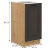 Obrazek Szafka kuchenna STILO grafit mat/artisan 40d 1f bb