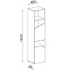 Obrazek Regał 45 Delta DL5 dąb/antracyt