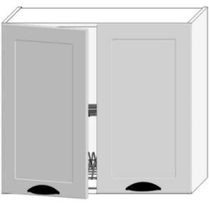 Obrazek Szafka Kuchenna Adele W80su Alu Szary Mat/Biały