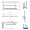 Obrazek Biokominek 900x400 biały połysk