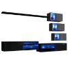 Obrazek Meblościanka Switch Xxiv Czarny/Grafit 