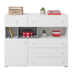 Obrazek Komoda Sigma SI12 Biały Lux/Beton