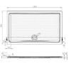 Obrazek Brodzik prostokątny Tek 150x90x4 