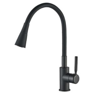 Obrazek Bateria zlewozmywakowa elastyczna Twist czarna