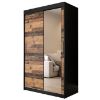 Obrazek Szafa Old Wood T2 120 Czarny/Old Style/Lustro