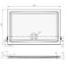 Obrazek Brodzik prostokątny Tek 120x80x4