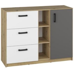 Obrazek Komoda 120 Fini 06 dąb artisan/biały/antracyt