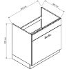 Obrazek Szafka Kuchenna Emily D80ZL S/1 ZASL Dast Grey