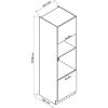 Obrazek Szafka kuchenna Oscar D60pk Mv 2133 Pl biały połysk/biały
