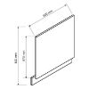 Obrazek Front zmywarki Kate 60po szary mat
