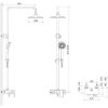 Obrazek System natryskowy Rain Altar z deszczownicą i baterią mechaniczną 