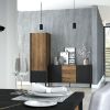 Obrazek Komoda Prestigo P5 2d3s Orzech War/San Seb/Czarny Mat