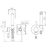 Obrazek Bateria bidetowa podtynkowa BP-00-B04 czarna 