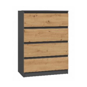 Obrazek Komoda Umo P4 antracyt/dąb artisan