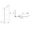 Obrazek Ścianka WALK-IN Dafne (70+30)x195 CZ CHR
