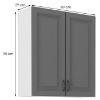 Obrazek Szafka kuchenna Stilo dustgrey/biały 80g/90 2f