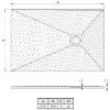 Obrazek Brodzik prostokątny Opal 180/80/2,6 szary