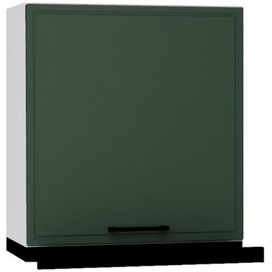 Obrazek Szafka kuchenna Emily W60/68 Slim Pl z czarnym okapem zielony mat