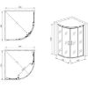 Obrazek Kabina natryskowa półokrągła A1900W 90/170 RING