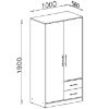 Obrazek Szafa Smart SRl3 100 cm dąb sonoma/biały