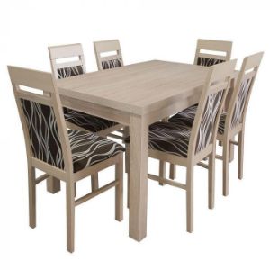 Obrazek Zestaw stół i krzesła Lucek 1+6 ST674 II KR647 dąb sonoma elmo204