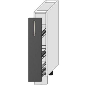 Obrazek Szafka kuchenna Oscar D15 Cargo + kosz antracyt połysk/biały 