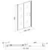 Obrazek Drzwi prysznicowe Patio 120X195 czarny profil