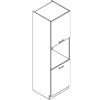 Obrazek Szafka Kuchenna Bono D60pk 2133 Pl Dąb Lefkas/Biały