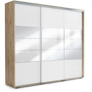 Obrazek Szafa Milena A26 Trzy Lustra 0,4 Craft Złoty/Biały