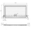 Obrazek Brodzik prostokątny Tek 140x80x4