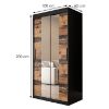 Obrazek Szafa Old Wood T1 100 Czarny/Old Style/Lustro