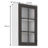 Obrazek Szafka kuchenna STILO grafit mat/biały 40gs-90 1f