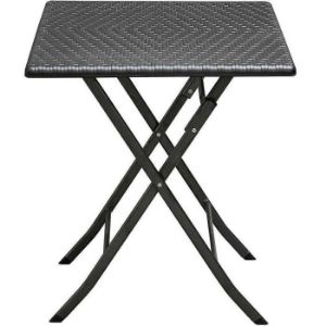 Obrazek Stolik składany kwadratowy 62cm czarny