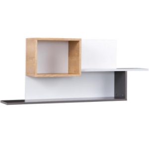 Obrazek Półka Joker 12 Biały/Grafit/Szary/Dąb Lefkas