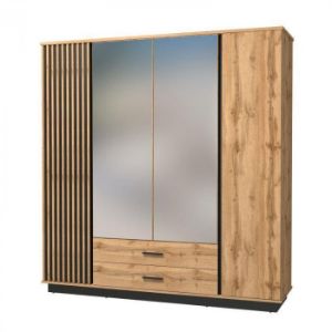 Obrazek Szafa Sole LA 18 dąb wotan/czarny mat