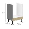 Obrazek Szafka kuchenna SCANDI jodełka/antracyt 60dg bb