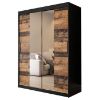Obrazek Szafa Old Wood T2 100 Czarny/Old Style/Lustro