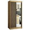 Obrazek Szafa Lamelo 2 100 Dąb Artisan/Czarny/Lustro