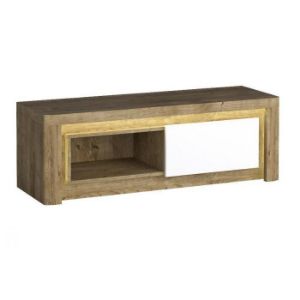 Obrazek Szafka RTV Livinio L10 ribbeck/biały połysk