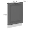 Obrazek Front kuchenny Stilo dustgrey/biały 713x596