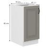 Obrazek Szafka kuchenna Stilo claygrey/biały 40d 1f bb