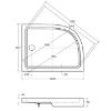 Obrazek Brodzik półokrągły Saturn 120/90/4/16 prawy