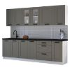 Obrazek Kuchnia Luna claygrey/biały 260 bez blatu