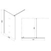 Obrazek Ścianka WALK-IN Fiord 120x195 czarny profil